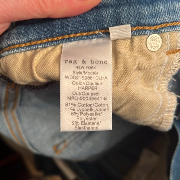 NWT rag & bone Cate Mid-Rise Skinny Harper Slim Fit Ankle Jean MSRP$225 Size 25 - Picture 11 of 11
